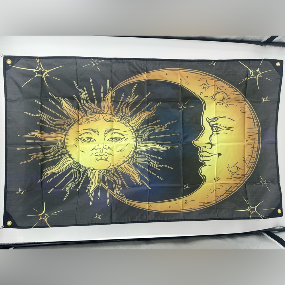 Sun And moon Flag/Banner 3x5 ft with 4 grommets